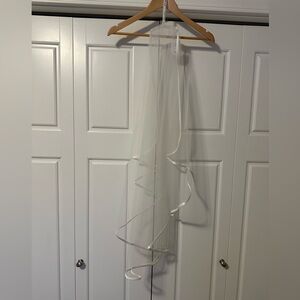 NWT Satin Edge Veil on Comb in Ivory